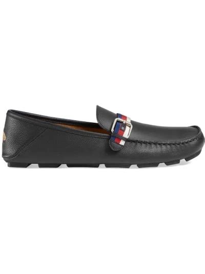 gucci leather driver with sylvie web buckle rep